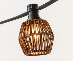 Prikkabel kap in donkere rotanlook