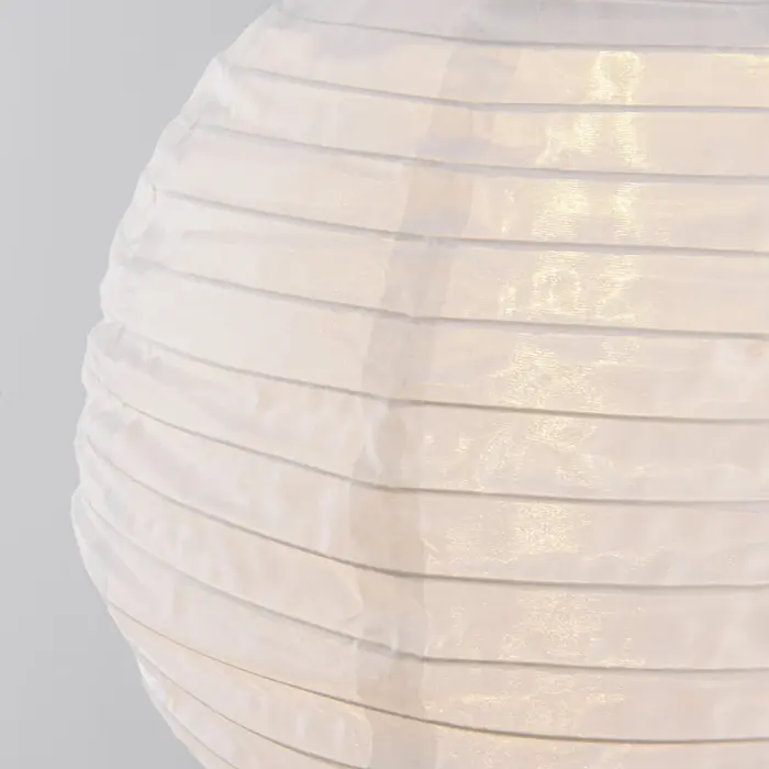 50 pieces - Kalor solar lantern – Solar-powered hanging lamp made of White nylon, Ø30 cm
