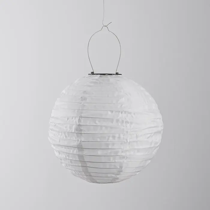 50 Stück Solar-Laterne Kalor – Solar-Hängelampe aus weißem Nylon Ø30 cm