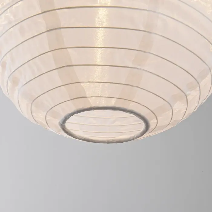 Set van 50 - Solar lampion Kalor – hanglamp op zonne-energie van wit nylon Ø30 cm