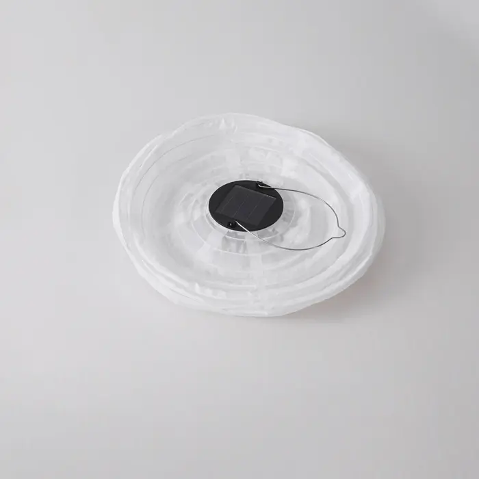50 pieces - Kalor solar lantern – Solar-powered hanging lamp made of White nylon, Ø30 cm