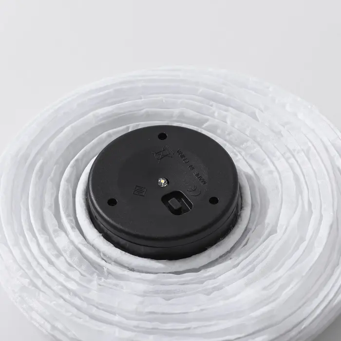 50 Stück - Solar-Laterne Pyra – solarbetriebene Hängelampe aus weißem Nylon