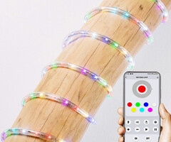 RGB lichtslang van 10 m incl. 1,5 aansluitsnoer met TUYA app