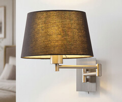 Wandlamp met zwarte kap - Abella