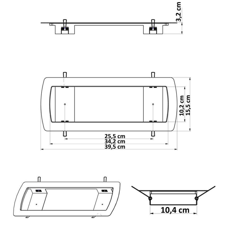Inbouwframes voor opbouwarmaturen