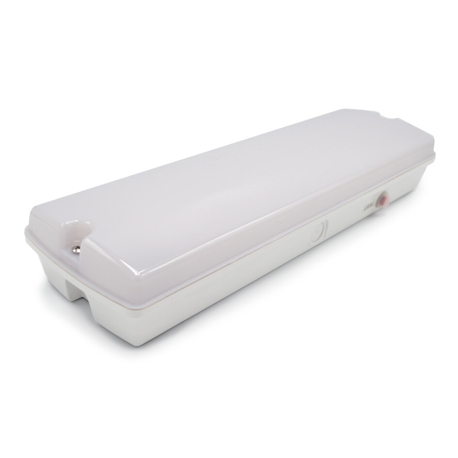 3 watt opbouw noodarmatuur met melkwitte kap, OTG-KL-6 - 3000K