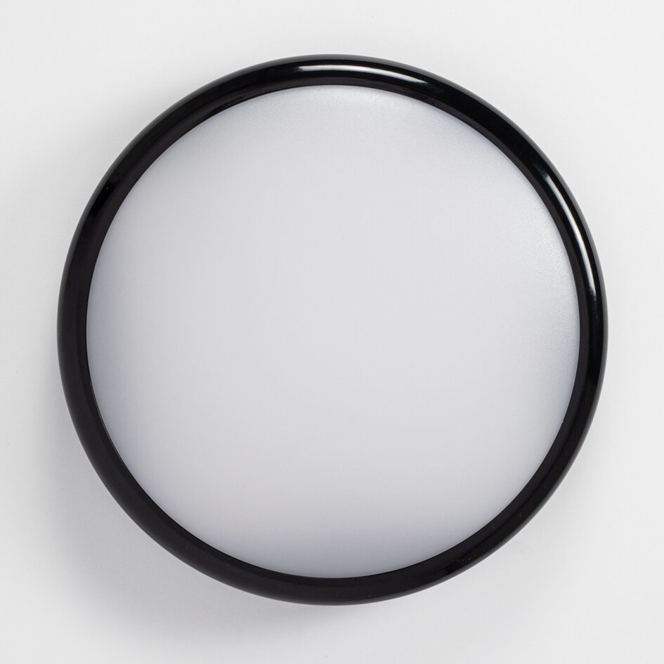 Plafonnière met noodunit | CCT switch 3000K/4000K/6500K | Zwart