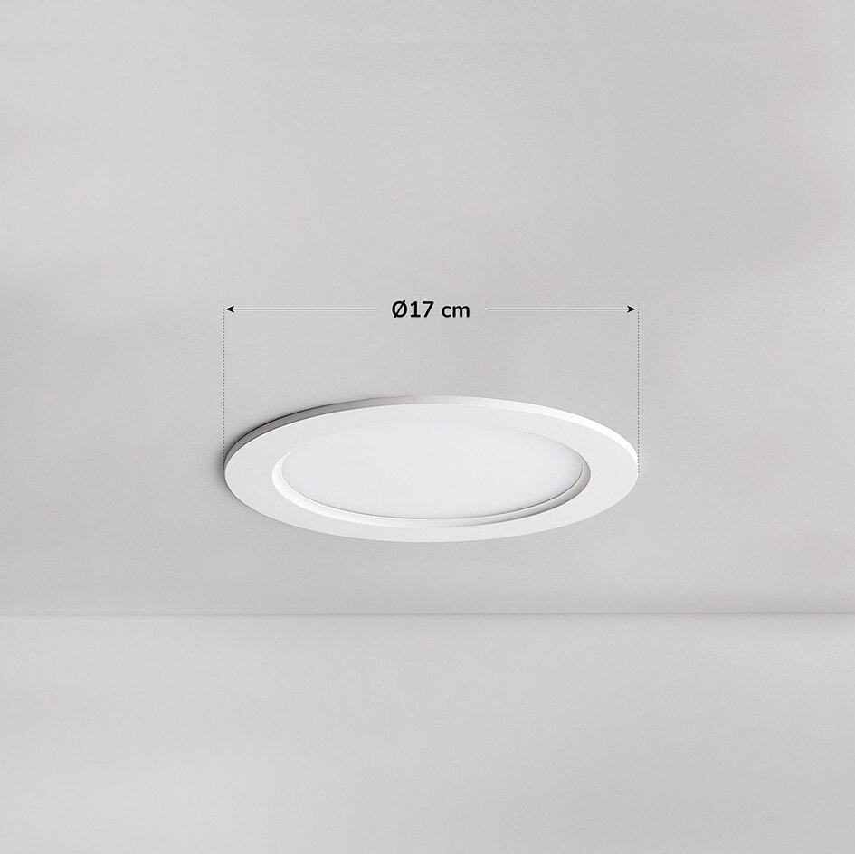 12W ronde LED downlight met aanpasbare kleurtemperatuur - Ø170mm