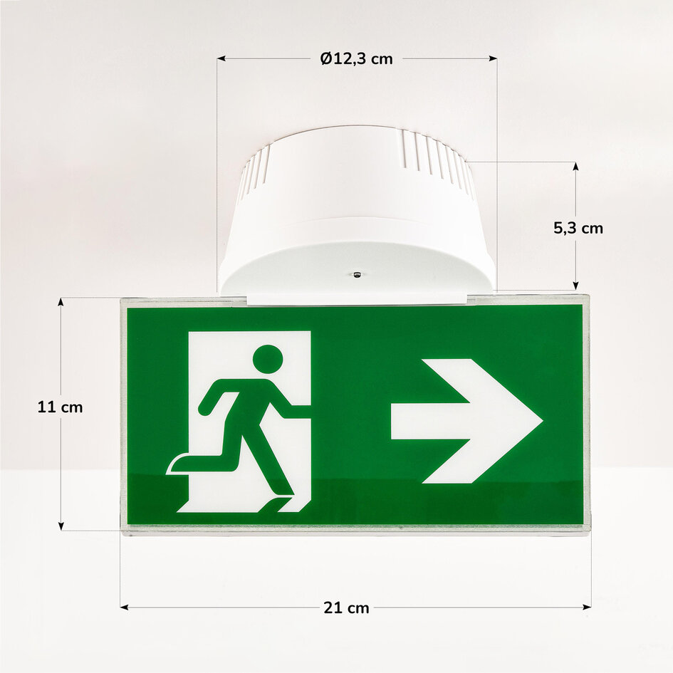 In- en opbouw noodverlichting LXL-MM