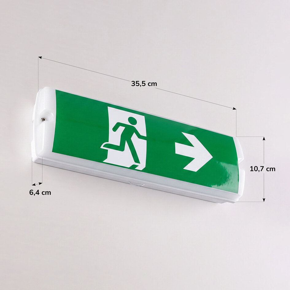 3 watt opbouw noodarmatuur met melkwitte kap, OTG-KL-3 - 4000K