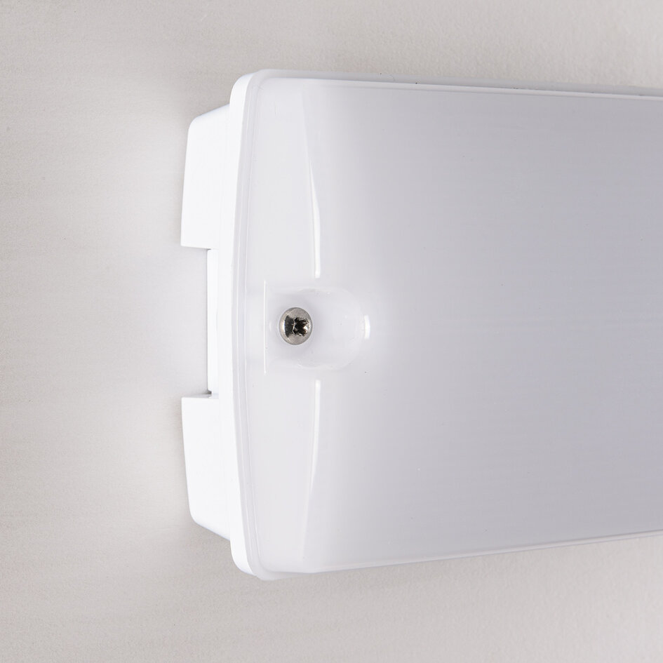 3 watt opbouw noodarmatuur met melkwitte kap, OTG-KL-3 - 4000K