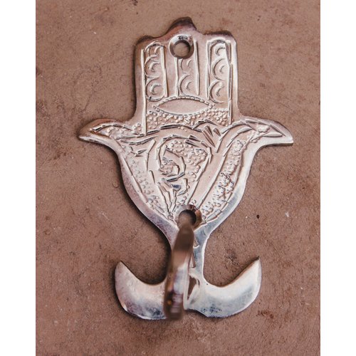 Wandhaak Hamsa zilver S Wandhaak Hamsa zilver S