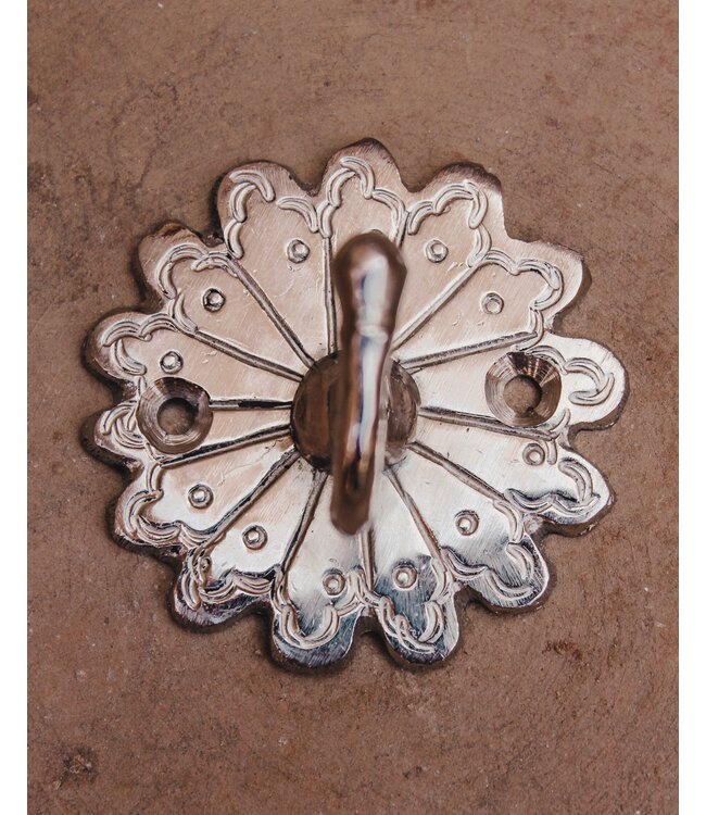 Wandhaak Peacock zilver