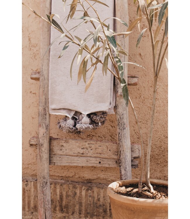 Pompom sprei taupe 200x300 cm