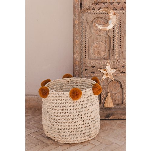 Pompom mand roestbruin L Pompom mand roestbruin L