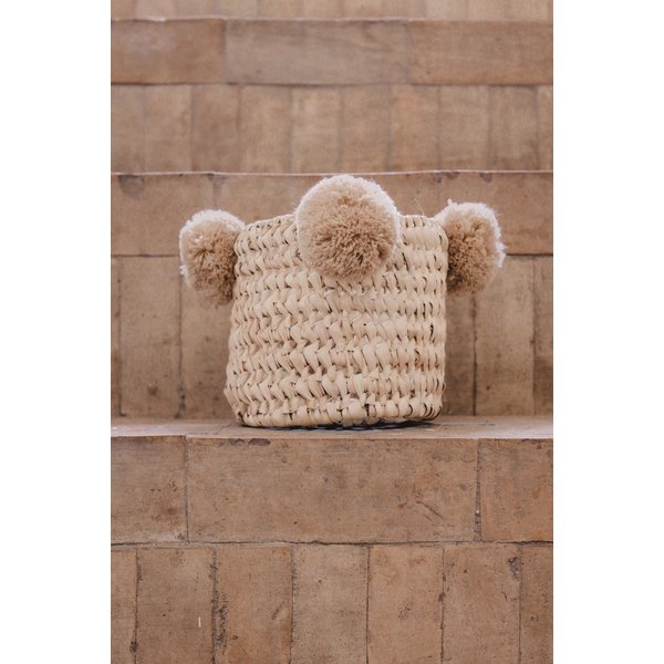 Pompom mand beige S