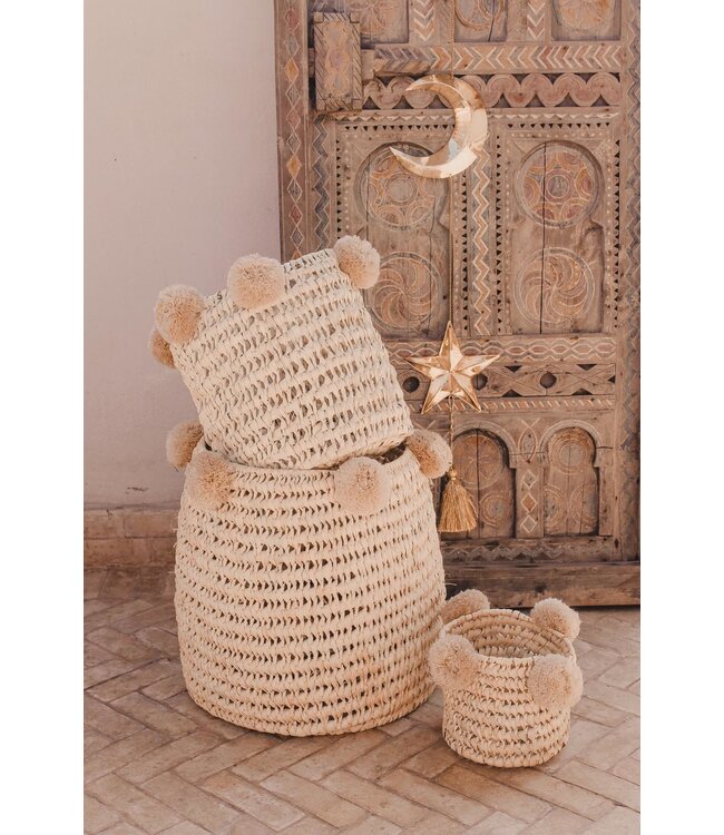 Pompom mand beige M