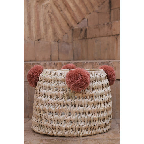 Pompom mand oudroze M Pompom mand oudroze M