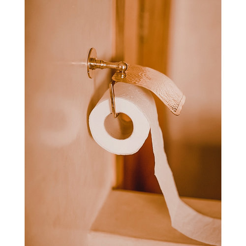 Messing toiletrolhouder goud Messing toiletrolhouder goud