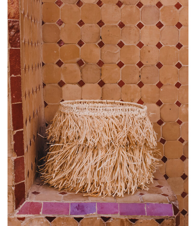 Mand raffia fringe S
