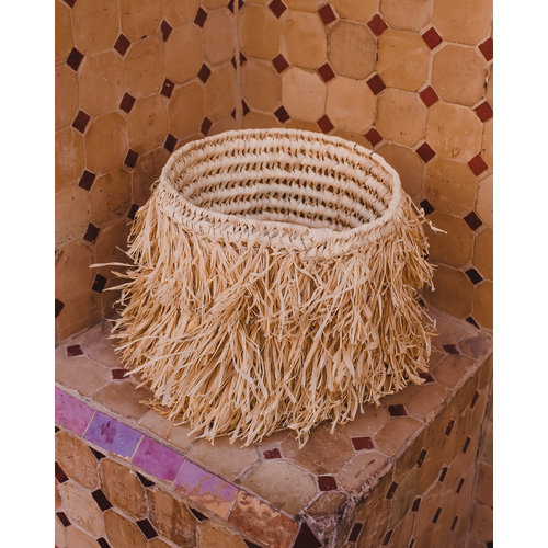 SOLD OUT! Mand raffia fringe S 