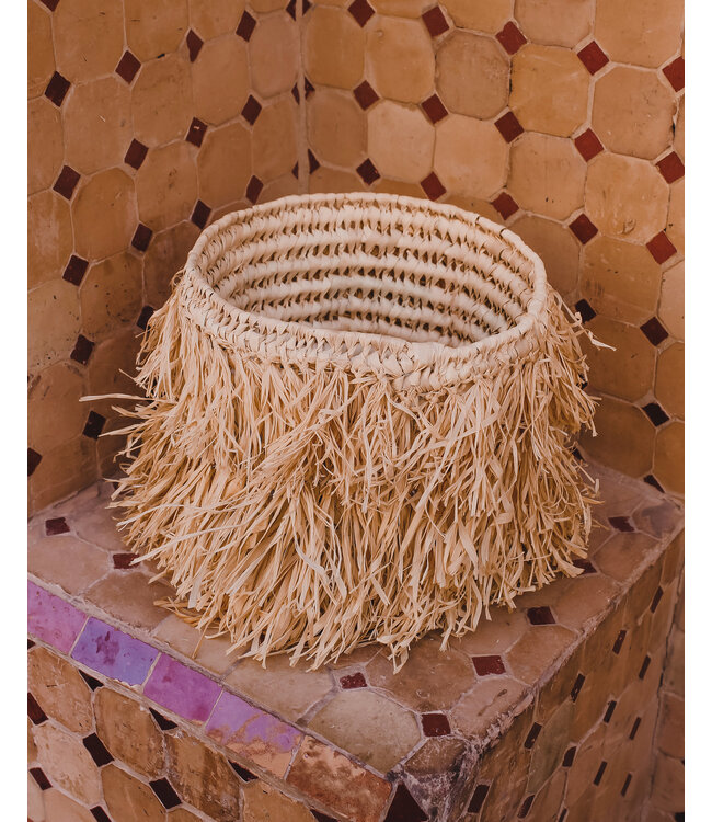 Mand raffia fringe S