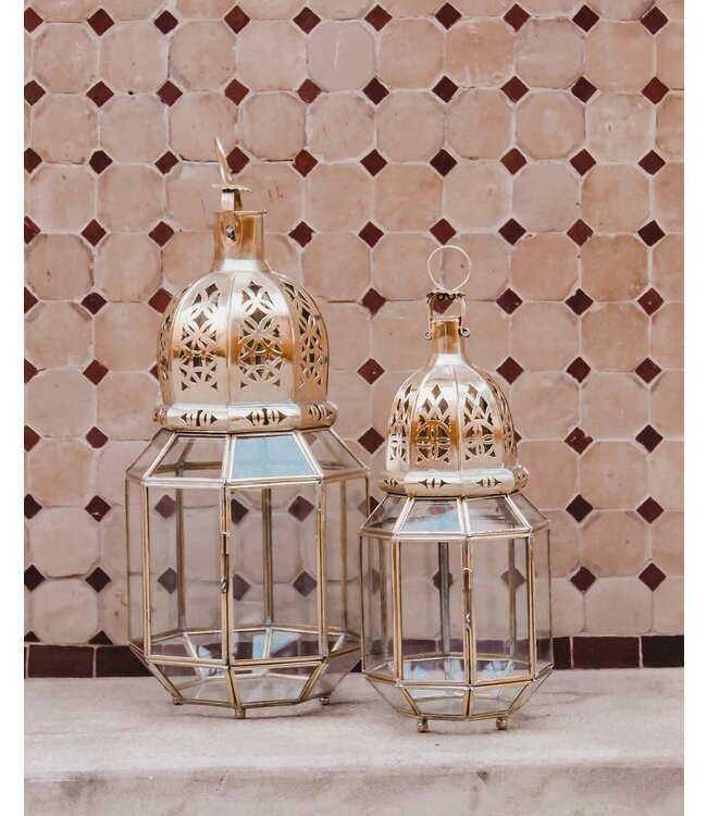 Messing lantaarn octagon S