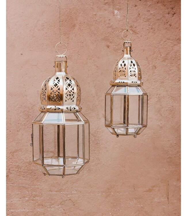 Messing lantaarn octagon S