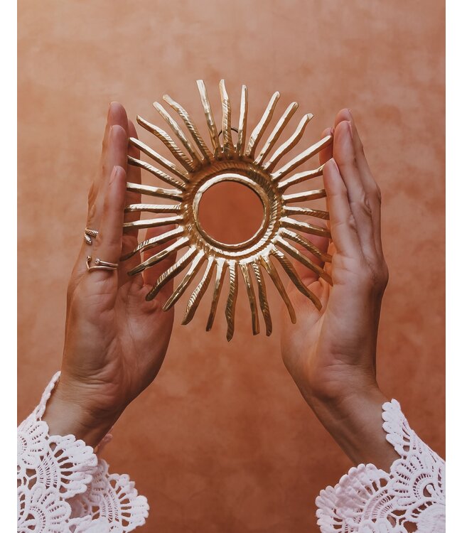 Spiegel messing zon | 1