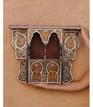 Beschilderd wandkastje L  | multicolor