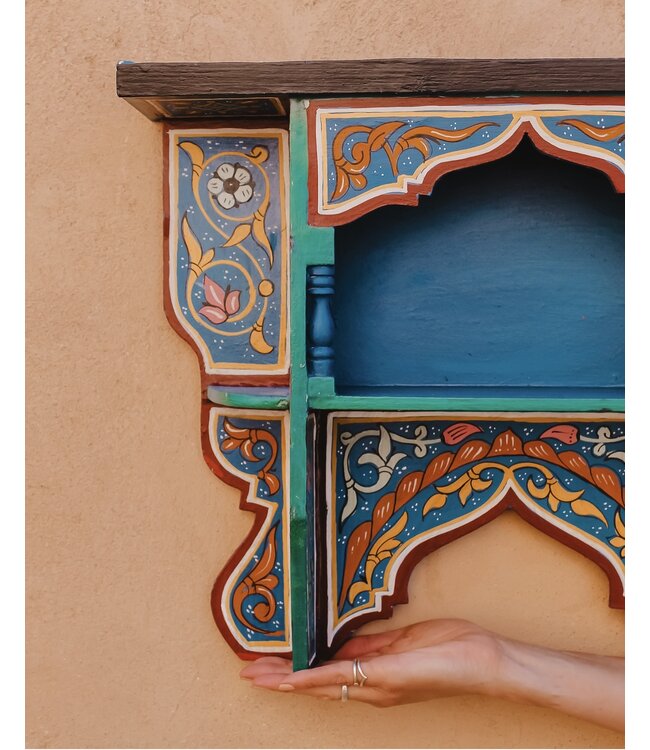 Beschilderd wandkastje L |  multicolor