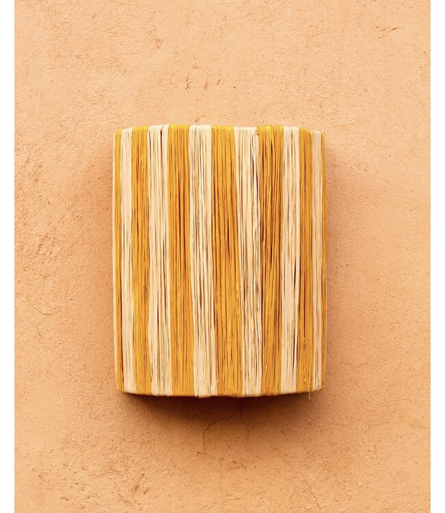 Wandlampenkap raffia geel | S & M