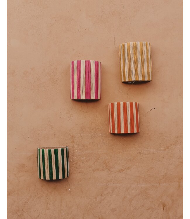 Wandlampenkap raffia groen | S & M