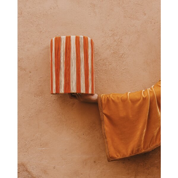 Wandlampenkap raffia oranje | S & M
