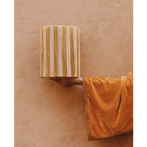 Wandlampenkap raffia geel | S & M Wandlampenkap raffia geel | S & M