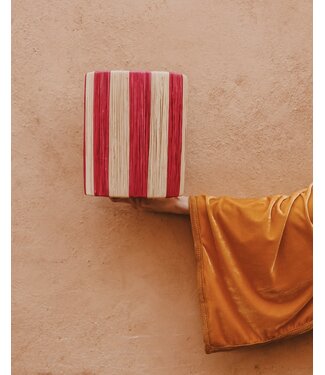 Wandlampenkap raffia fuchsia roze | S & M