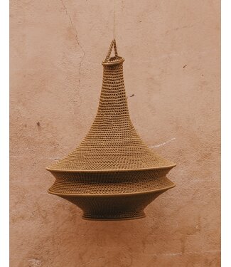 Crochet lampenkap triangel S & L | goudbruin