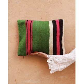 Vintage Boujaad kussenhoes | groen/roze/wit