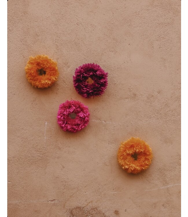 Fringe spiegel wol | aubergine