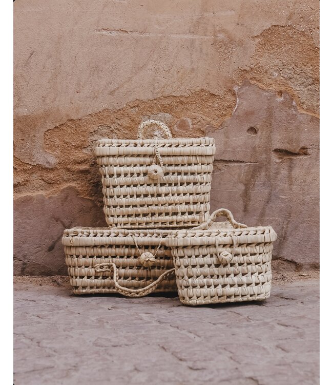 Mand palmblad met deksel | S