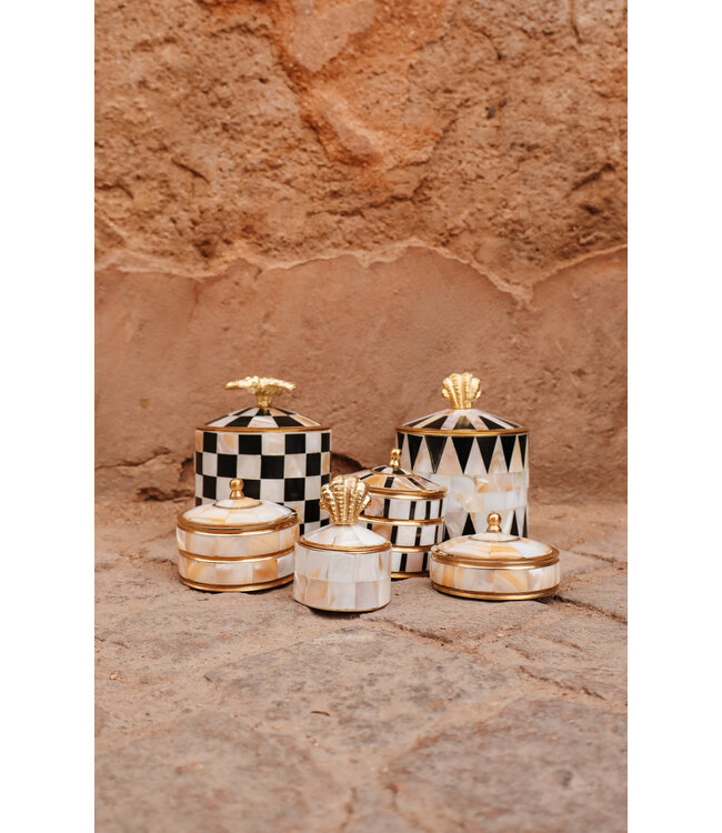 Messing opbergdoosje L | Schelp