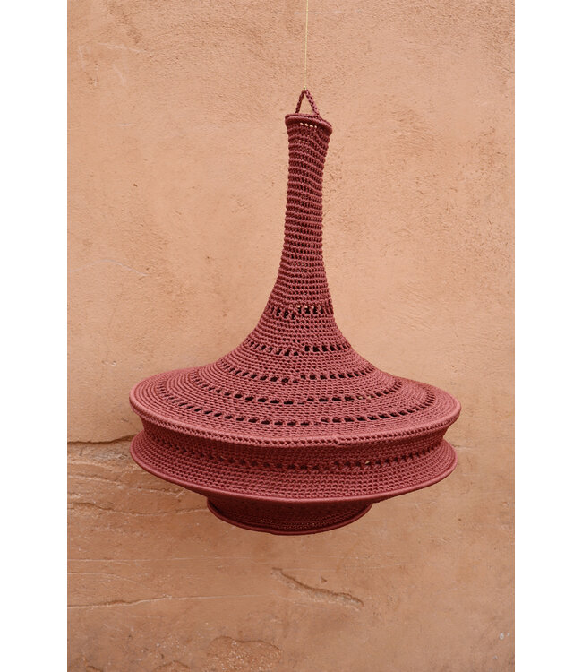 Crochet lampenkap S, L & XL | dusty rose