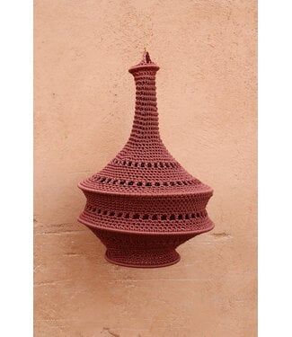 Crochet lampenkap S, L & XL | dusty rose