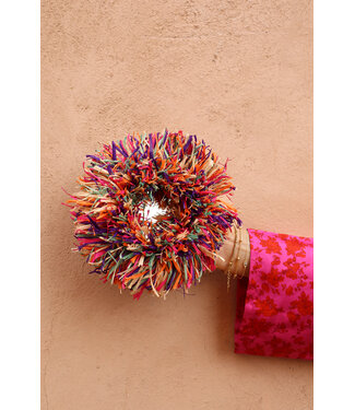 Raffia fringe spiegel | multicolor | 1