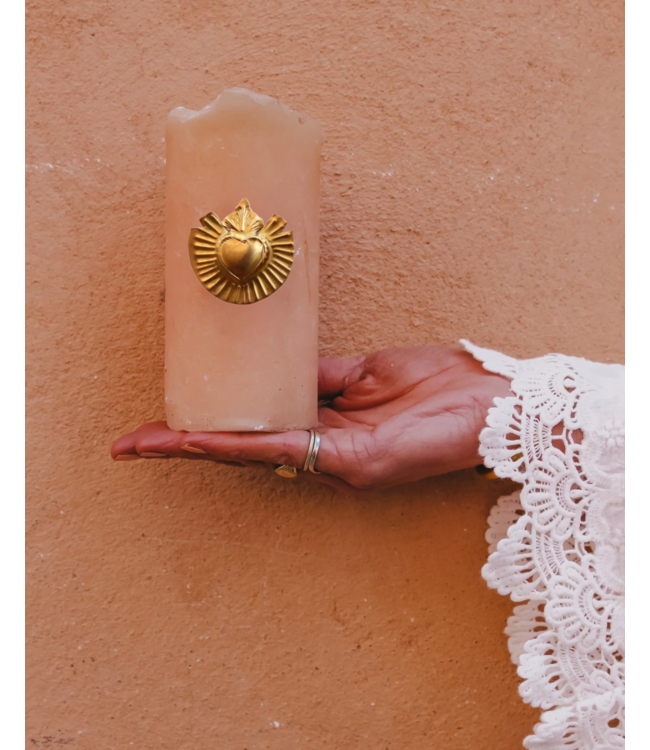 Messing kaarsen pins Milagro Heart | 3 varianten