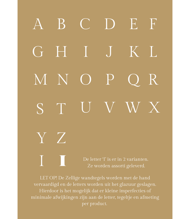 Club Nomad Zelliges wandtegel A t/m Z | groen