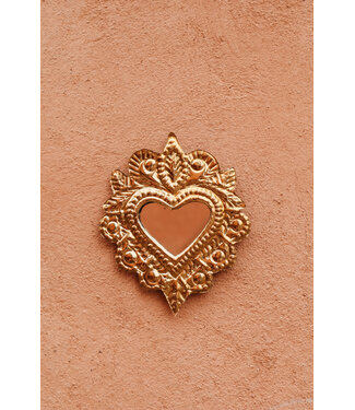Messing spiegeltje Milagro  Heart | 4