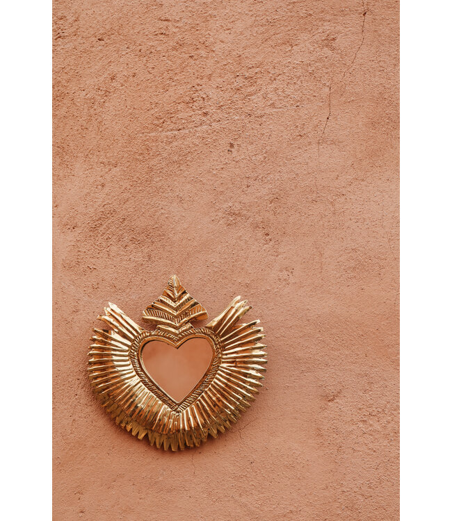 Messing spiegeltje Milagro Heart | 3 | S & M