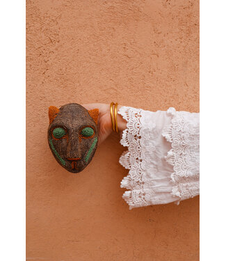 Bamiléké kralenhoofdje panter | 2