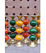 Messing resin kandelaar | Geel